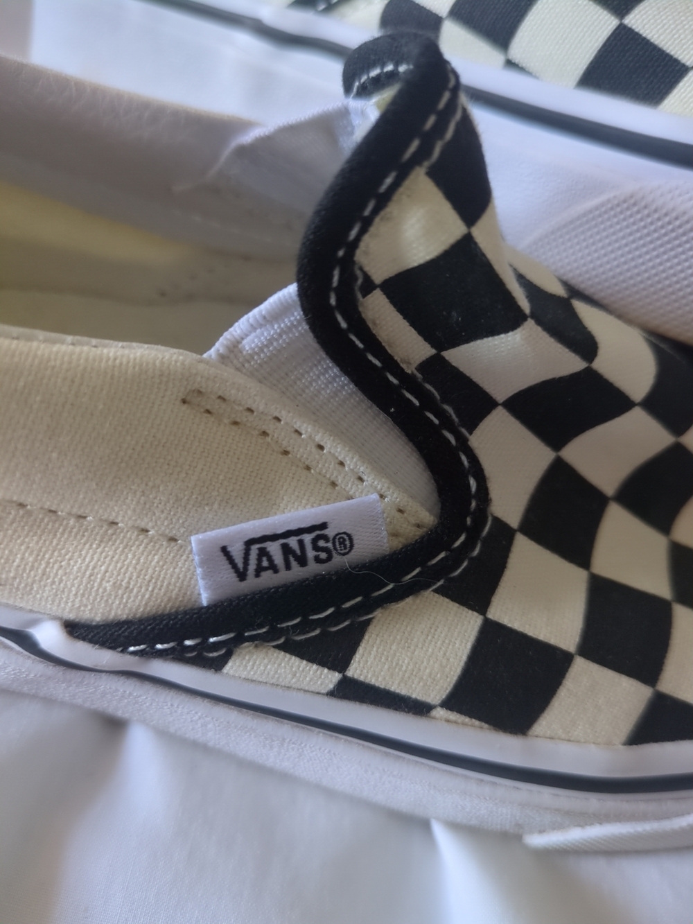 Vans Kids Black & White Checkerboard Slip-On Sneakers - Picture 8 of 8
